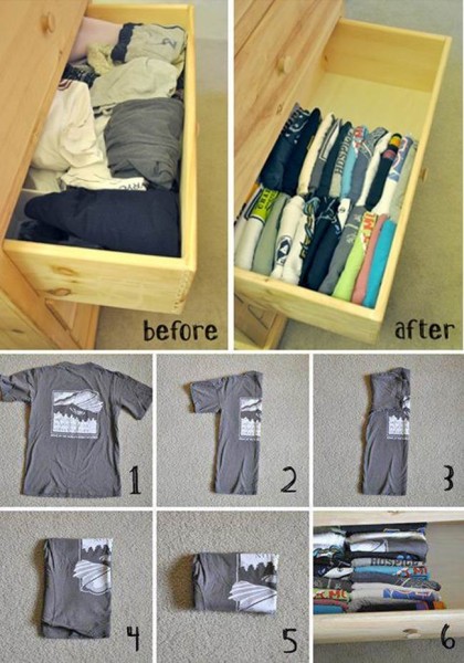 DIY-How-to-Fold-and-Organize-T-shirts-in-a-Drawer